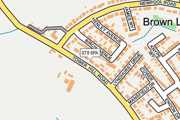 ST8 6PA map - OS OpenMap – Local (Ordnance Survey)