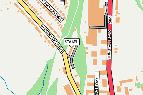 ST8 6PL map - OS OpenMap – Local (Ordnance Survey)