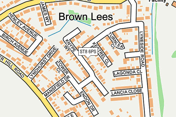 ST8 6PS map - OS OpenMap – Local (Ordnance Survey)