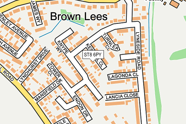 ST8 6PY map - OS OpenMap – Local (Ordnance Survey)