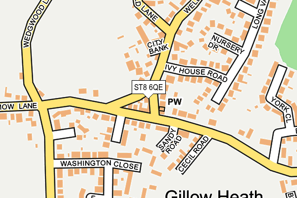 ST8 6QE map - OS OpenMap – Local (Ordnance Survey)