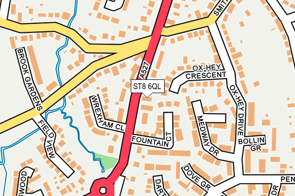 ST8 6QL map - OS OpenMap – Local (Ordnance Survey)
