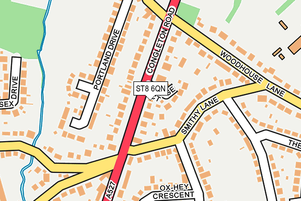 ST8 6QN map - OS OpenMap – Local (Ordnance Survey)