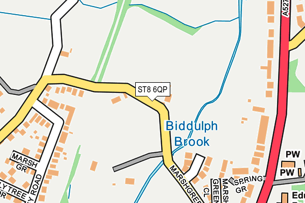 ST8 6QP map - OS OpenMap – Local (Ordnance Survey)