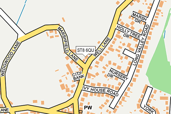 ST8 6QU map - OS OpenMap – Local (Ordnance Survey)