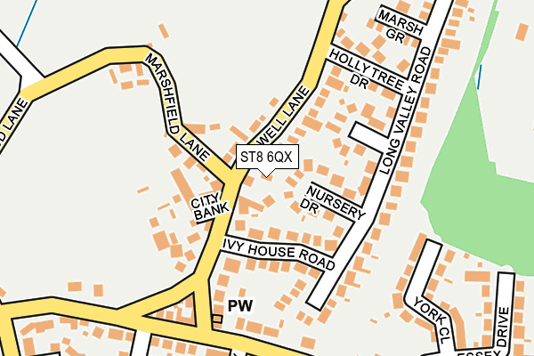 ST8 6QX map - OS OpenMap – Local (Ordnance Survey)