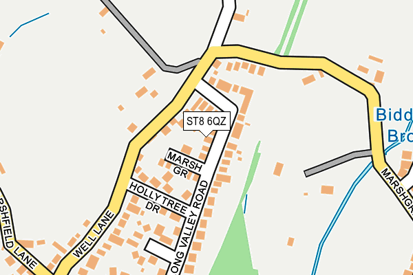 ST8 6QZ map - OS OpenMap – Local (Ordnance Survey)
