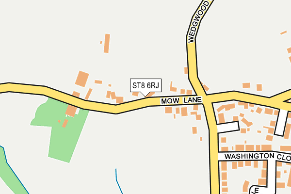 ST8 6RJ map - OS OpenMap – Local (Ordnance Survey)