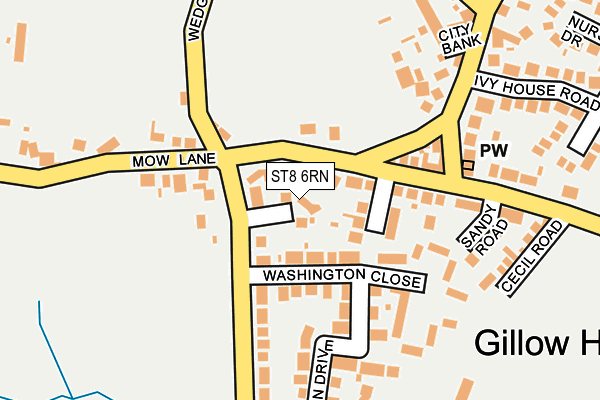 ST8 6RN map - OS OpenMap – Local (Ordnance Survey)