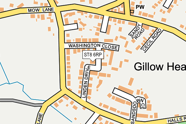 ST8 6RP map - OS OpenMap – Local (Ordnance Survey)