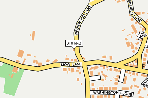 ST8 6RQ map - OS OpenMap – Local (Ordnance Survey)