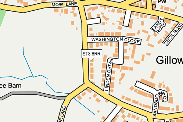 ST8 6RR map - OS OpenMap – Local (Ordnance Survey)