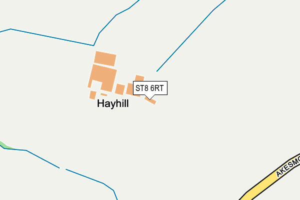 ST8 6RT map - OS OpenMap – Local (Ordnance Survey)