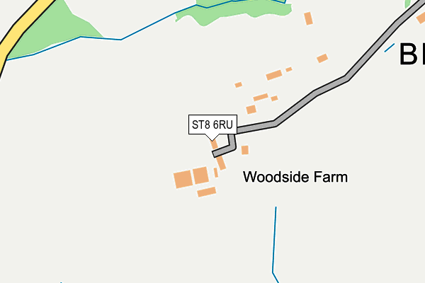 ST8 6RU map - OS OpenMap – Local (Ordnance Survey)