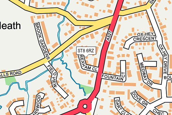 ST8 6RZ map - OS OpenMap – Local (Ordnance Survey)