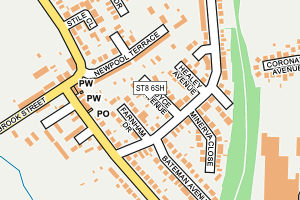 ST8 6SH map - OS OpenMap – Local (Ordnance Survey)