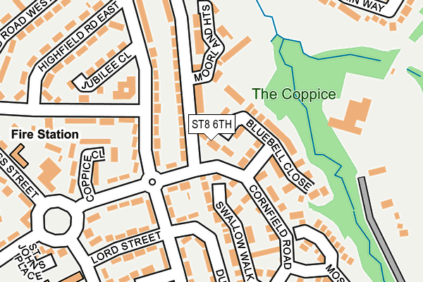 ST8 6TH map - OS OpenMap – Local (Ordnance Survey)