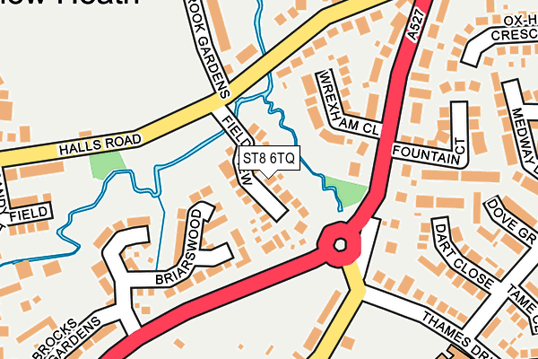 ST8 6TQ map - OS OpenMap – Local (Ordnance Survey)