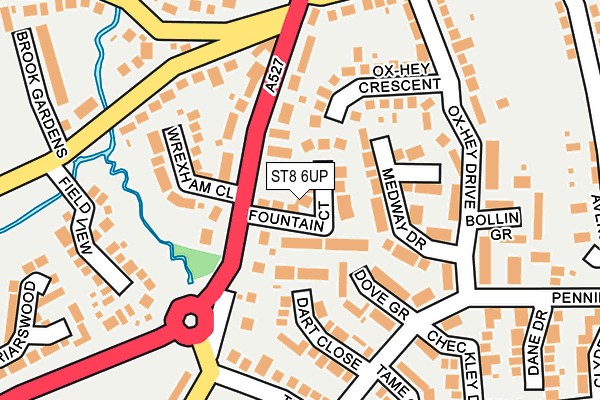 ST8 6UP map - OS OpenMap – Local (Ordnance Survey)