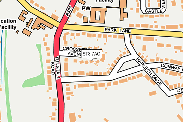 ST8 7AG map - OS OpenMap – Local (Ordnance Survey)