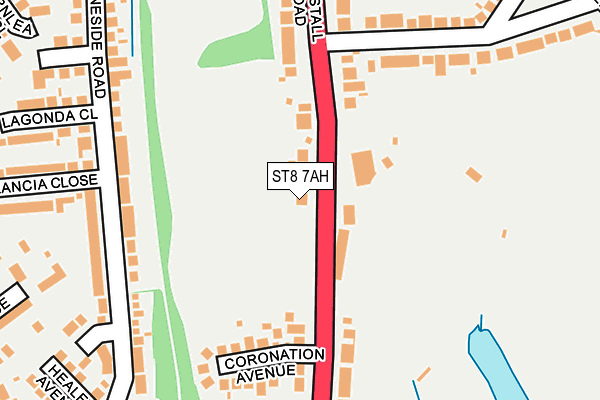 ST8 7AH map - OS OpenMap – Local (Ordnance Survey)