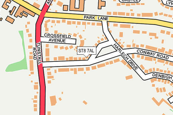 ST8 7AL map - OS OpenMap – Local (Ordnance Survey)