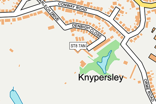 ST8 7AN map - OS OpenMap – Local (Ordnance Survey)