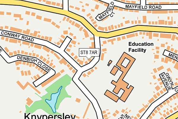 ST8 7AR map - OS OpenMap – Local (Ordnance Survey)