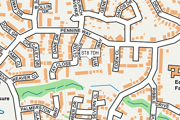 ST8 7DH map - OS OpenMap – Local (Ordnance Survey)