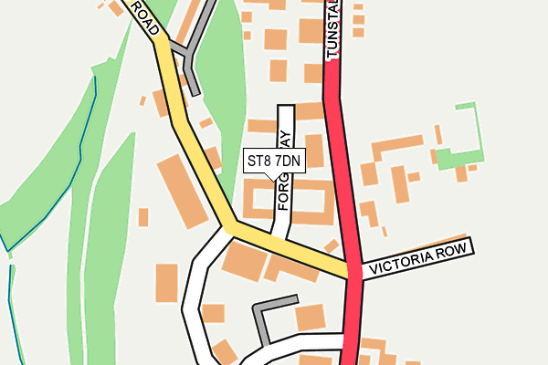 ST8 7DN map - OS OpenMap – Local (Ordnance Survey)
