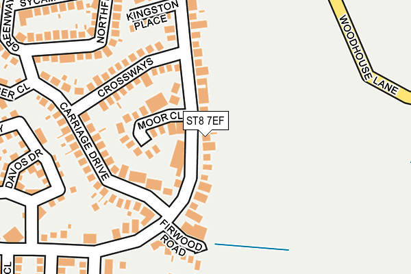 ST8 7EF map - OS OpenMap – Local (Ordnance Survey)