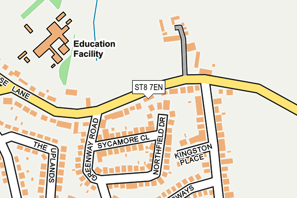 ST8 7EN map - OS OpenMap – Local (Ordnance Survey)