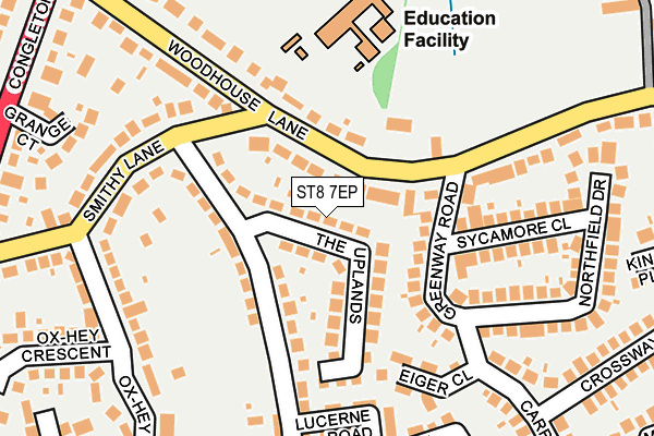 ST8 7EP map - OS OpenMap – Local (Ordnance Survey)