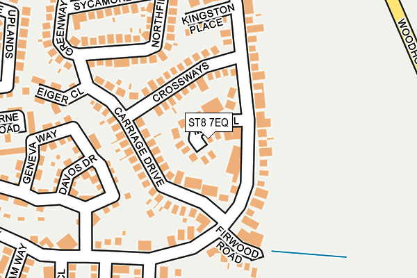 ST8 7EQ map - OS OpenMap – Local (Ordnance Survey)