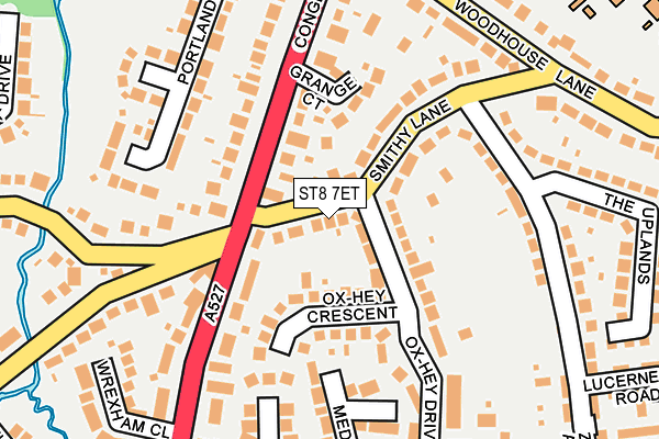 ST8 7ET map - OS OpenMap – Local (Ordnance Survey)