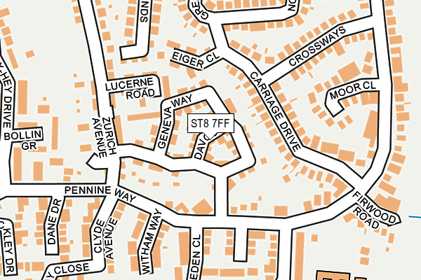 ST8 7FF map - OS OpenMap – Local (Ordnance Survey)