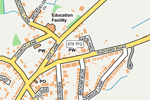 ST8 7FQ map - OS OpenMap – Local (Ordnance Survey)