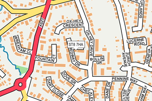 ST8 7HA map - OS OpenMap – Local (Ordnance Survey)