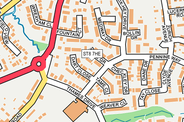 ST8 7HE map - OS OpenMap – Local (Ordnance Survey)