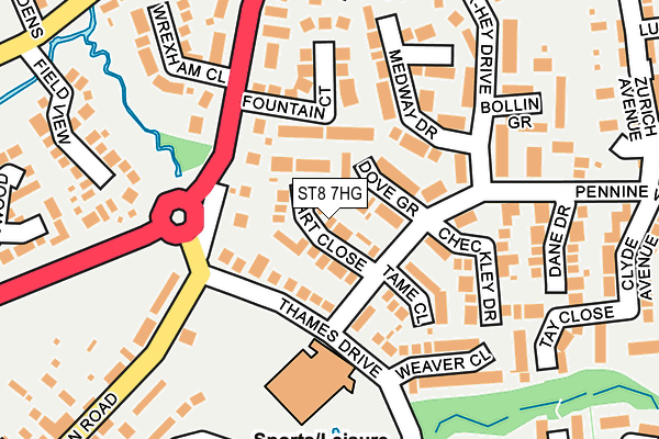 ST8 7HG map - OS OpenMap – Local (Ordnance Survey)