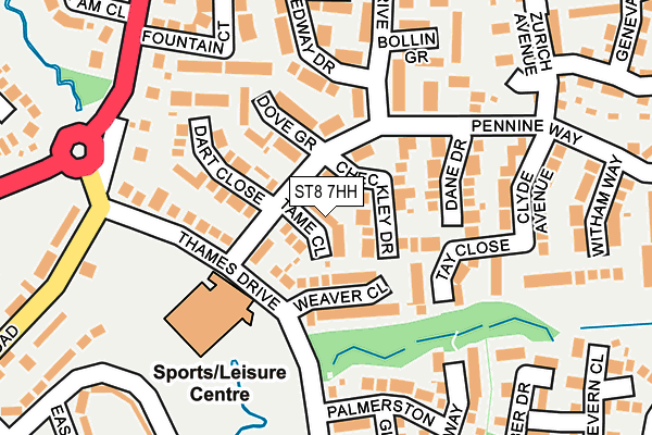 ST8 7HH map - OS OpenMap – Local (Ordnance Survey)