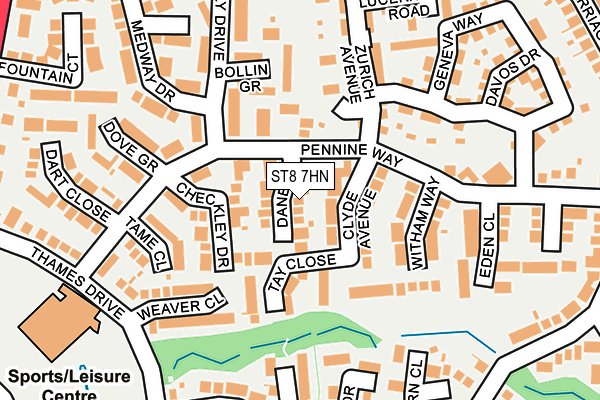 ST8 7HN map - OS OpenMap – Local (Ordnance Survey)