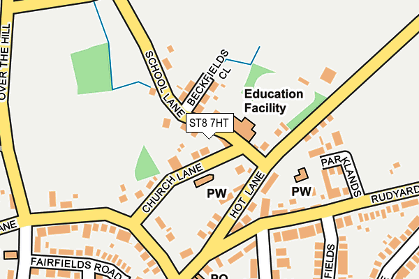 ST8 7HT map - OS OpenMap – Local (Ordnance Survey)