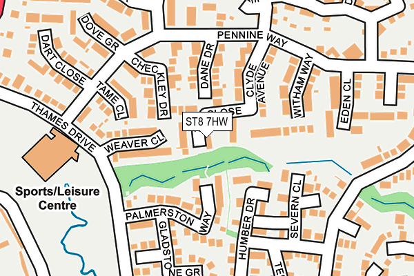 ST8 7HW map - OS OpenMap – Local (Ordnance Survey)