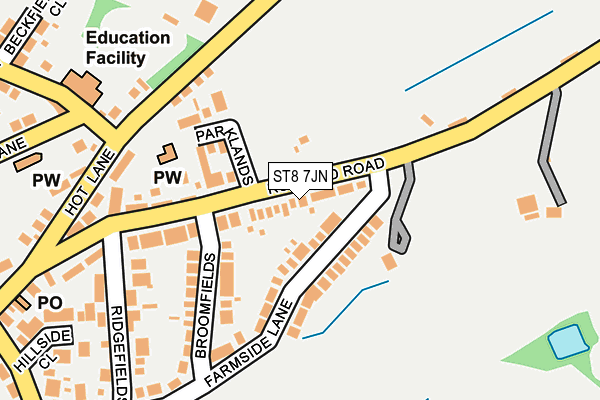 ST8 7JN map - OS OpenMap – Local (Ordnance Survey)