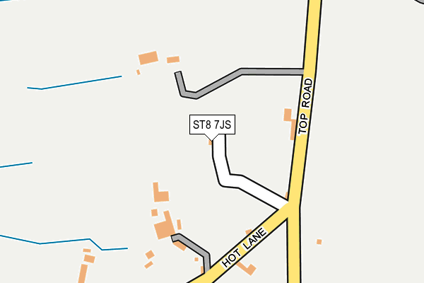 ST8 7JS map - OS OpenMap – Local (Ordnance Survey)