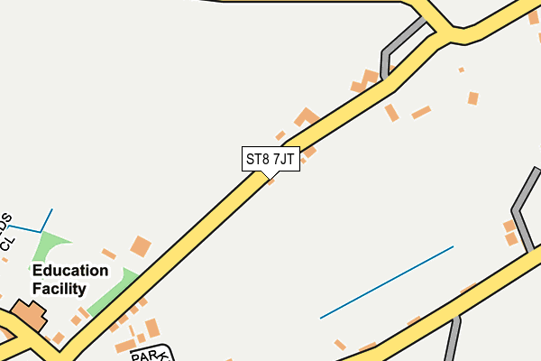 ST8 7JT map - OS OpenMap – Local (Ordnance Survey)
