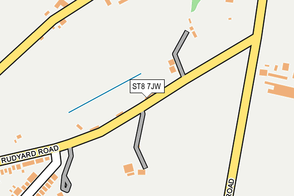 ST8 7JW map - OS OpenMap – Local (Ordnance Survey)