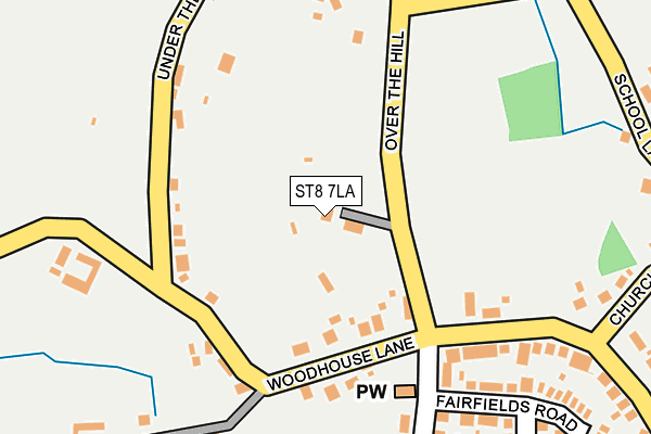 ST8 7LA map - OS OpenMap – Local (Ordnance Survey)