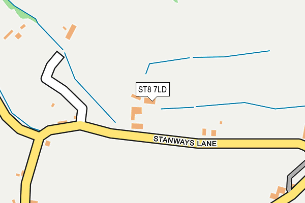 ST8 7LD map - OS OpenMap – Local (Ordnance Survey)